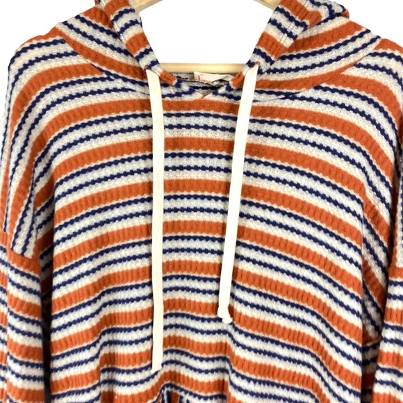 HUMMINGBIRD waffle knit striped hoodie sweater small - Picture 2 of 7